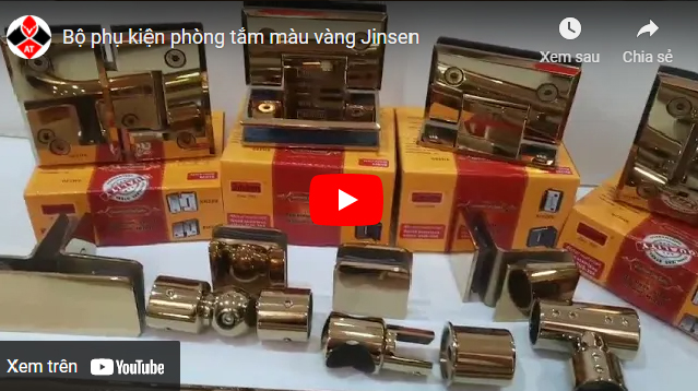 Bộ phụ kiện phòng tắm màu vàng Jinsen