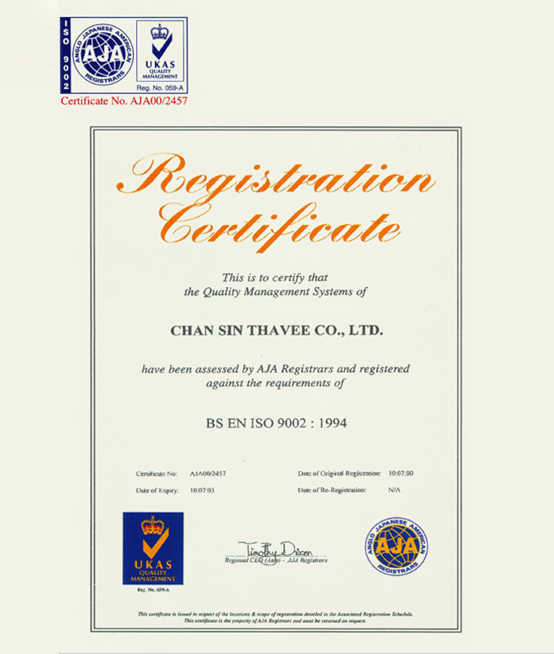 Chứng nhận 001