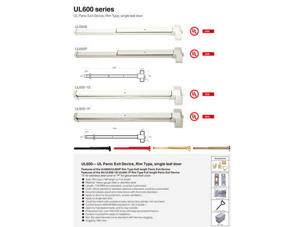 Thanh thoát hiểm đơn Top one UL 600 SERIES