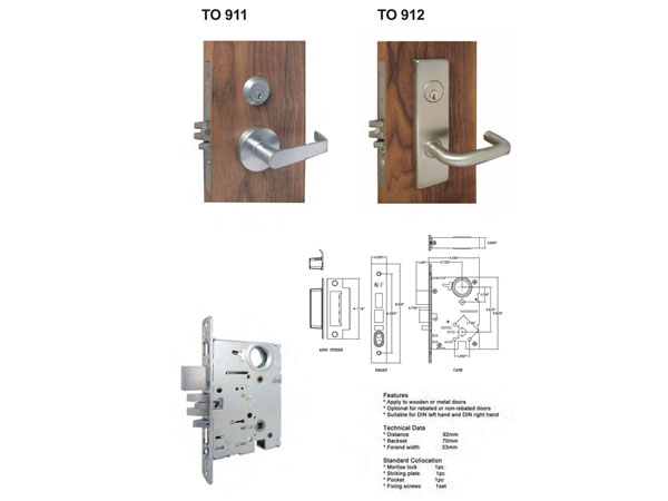 Khóa cửa Top one TO 911, TO 912